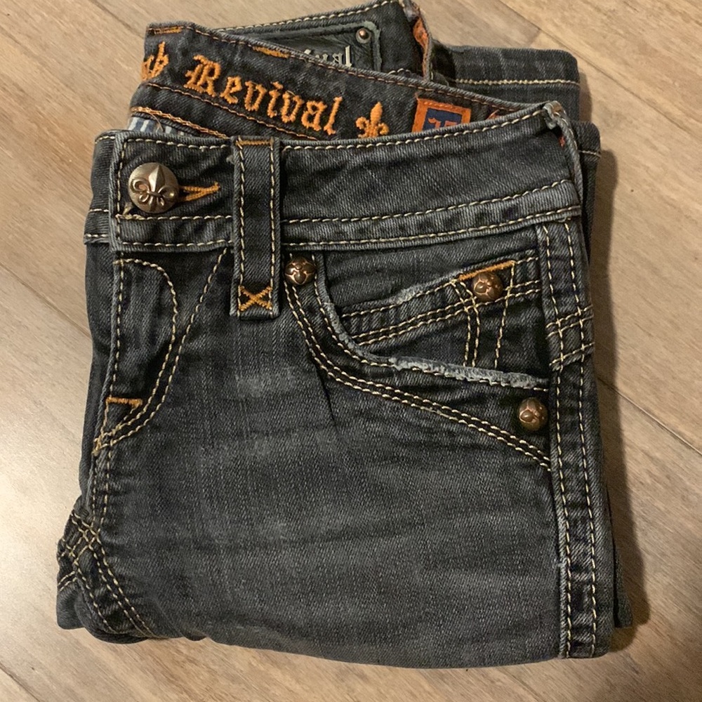 Rock Revival gray jeans size 25 Gwen boot- great condition